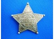 Hvězda Šerif zlatá průměr 7cm